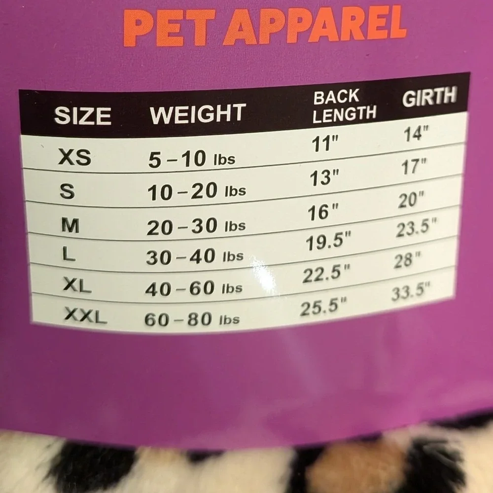 Barkwood Manor Leopard Dog Halloween Costume Plush‎ Hooded Jumpsuit Large NEW